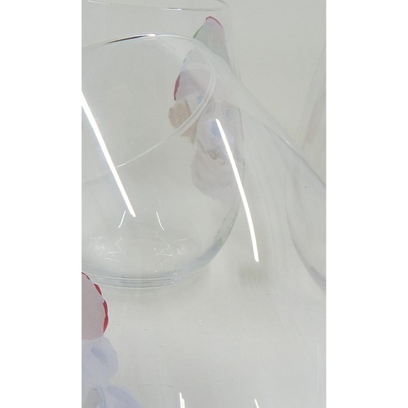 Pier 1 One Stemless Wine Glasses Holiday Christmas Dogs Hats Assorted Set of 4 - Picture 5 of 10